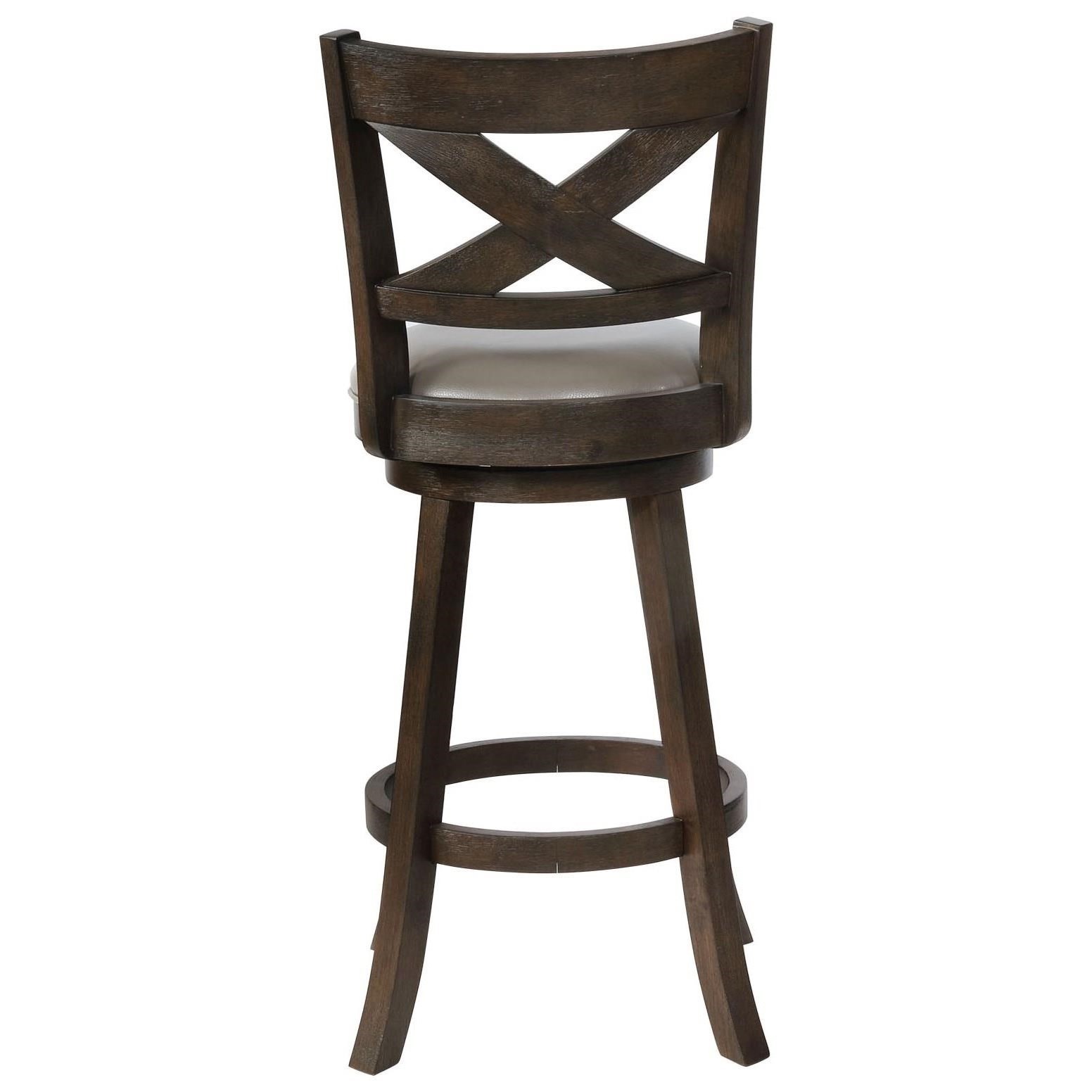 Crown Mark Bar Stools CM 2993C29GY Swivel Bar Stool with Upholstered
